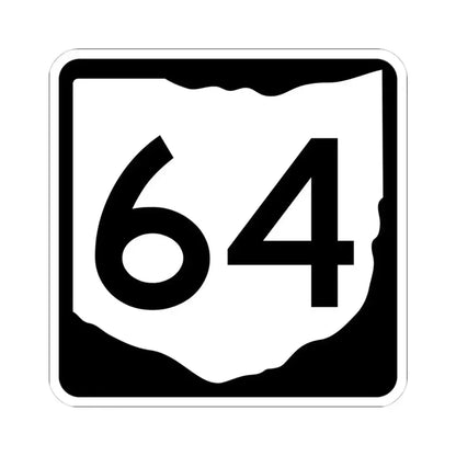 OH-64 (Ohio) (Road Sign) STICKER Vinyl Kiss-Cut Decal 4 Inch White - The Sticker Space