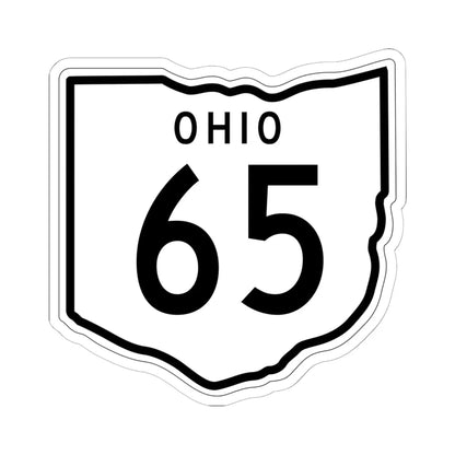 OH-65 1948 (Ohio) (Road Sign) STICKER Vinyl Kiss-Cut Decal 6 Inch White - The Sticker Space