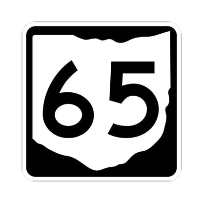 OH-65 (Ohio) (Road Sign) STICKER Vinyl Kiss-Cut Decal 3 Inch White - The Sticker Space