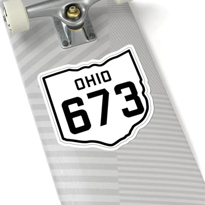 OH-673 1927 (Ohio) (Road Sign) STICKER Vinyl Kiss-Cut Decal - The Sticker Space