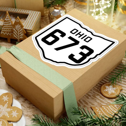 OH-673 1927 (Ohio) (Road Sign) STICKER Vinyl Kiss-Cut Decal - The Sticker Space