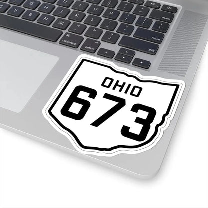 OH-673 1927 (Ohio) (Road Sign) STICKER Vinyl Kiss-Cut Decal - The Sticker Space