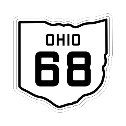 OH-68 1927 (Ohio) (Road Sign) STICKER Vinyl Kiss-Cut Decal 6 Inch White - The Sticker Space
