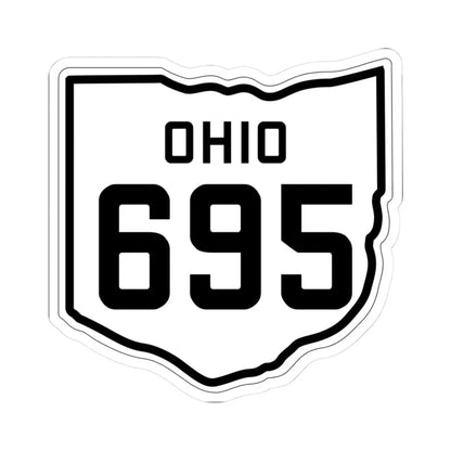OH-695 1927 (Ohio) (Road Sign) STICKER Vinyl Kiss-Cut Decal 3 Inch White - The Sticker Space
