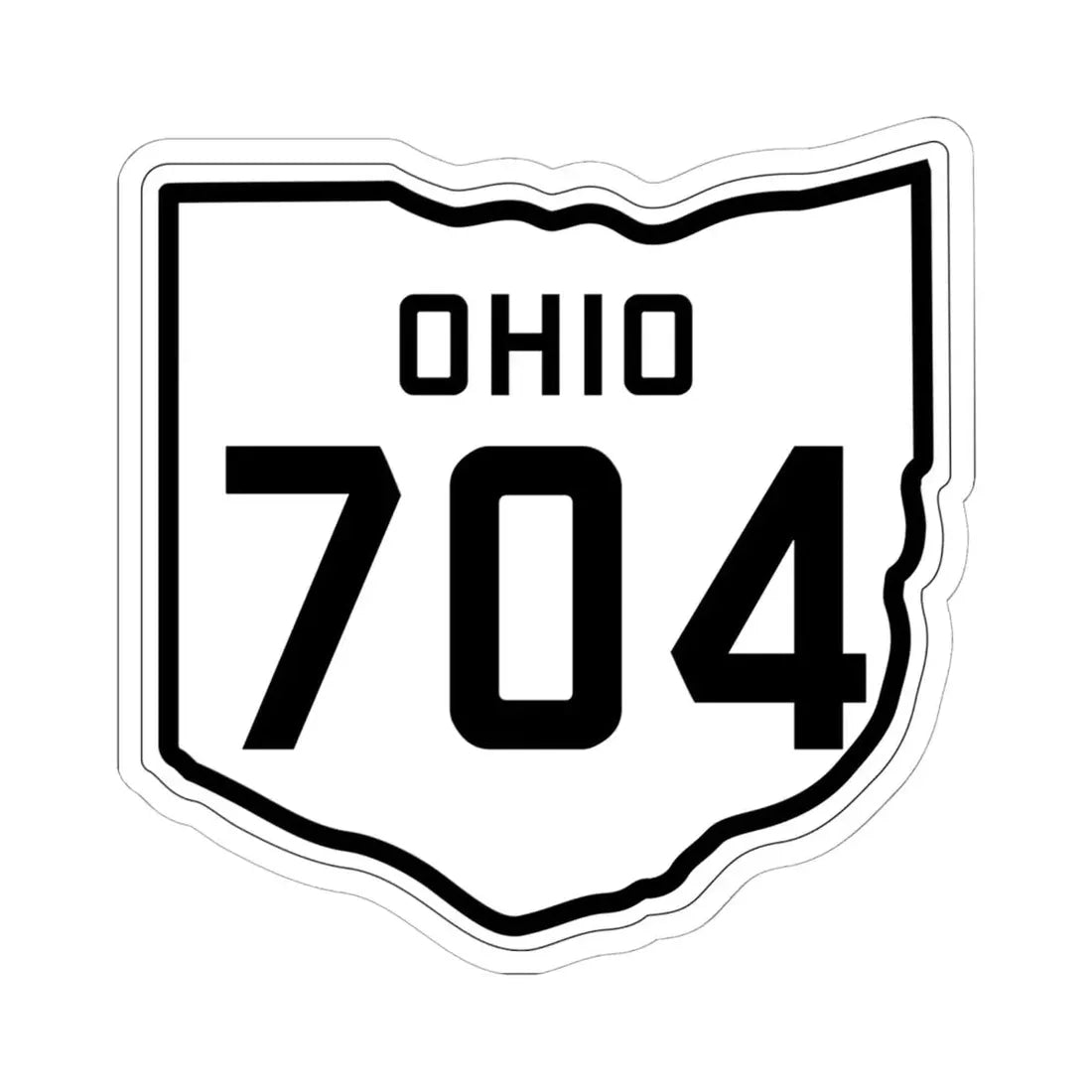 OH-704 1927 (Ohio) (Road Sign) STICKER Vinyl Kiss-Cut Decal 6 Inch White - The Sticker Space