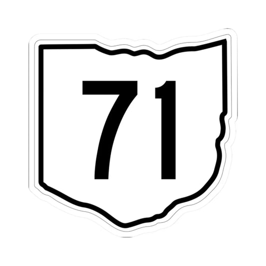 OH-71 1960 (Ohio) (Road Sign) STICKER Vinyl Kiss-Cut Decal 2 Inch White - The Sticker Space
