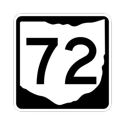 OH-72 (Ohio) (Road Sign) STICKER Vinyl Kiss-Cut Decal 6 Inch White - The Sticker Space