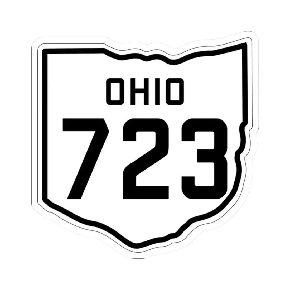 OH-723 1927 (Ohio) (Road Sign) STICKER Vinyl Kiss-Cut Decal 2 Inch White - The Sticker Space