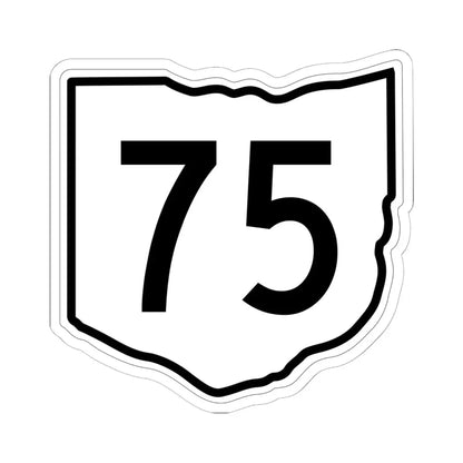OH-75 1960 (Ohio) (Road Sign) STICKER Vinyl Kiss-Cut Decal 6 Inch White - The Sticker Space