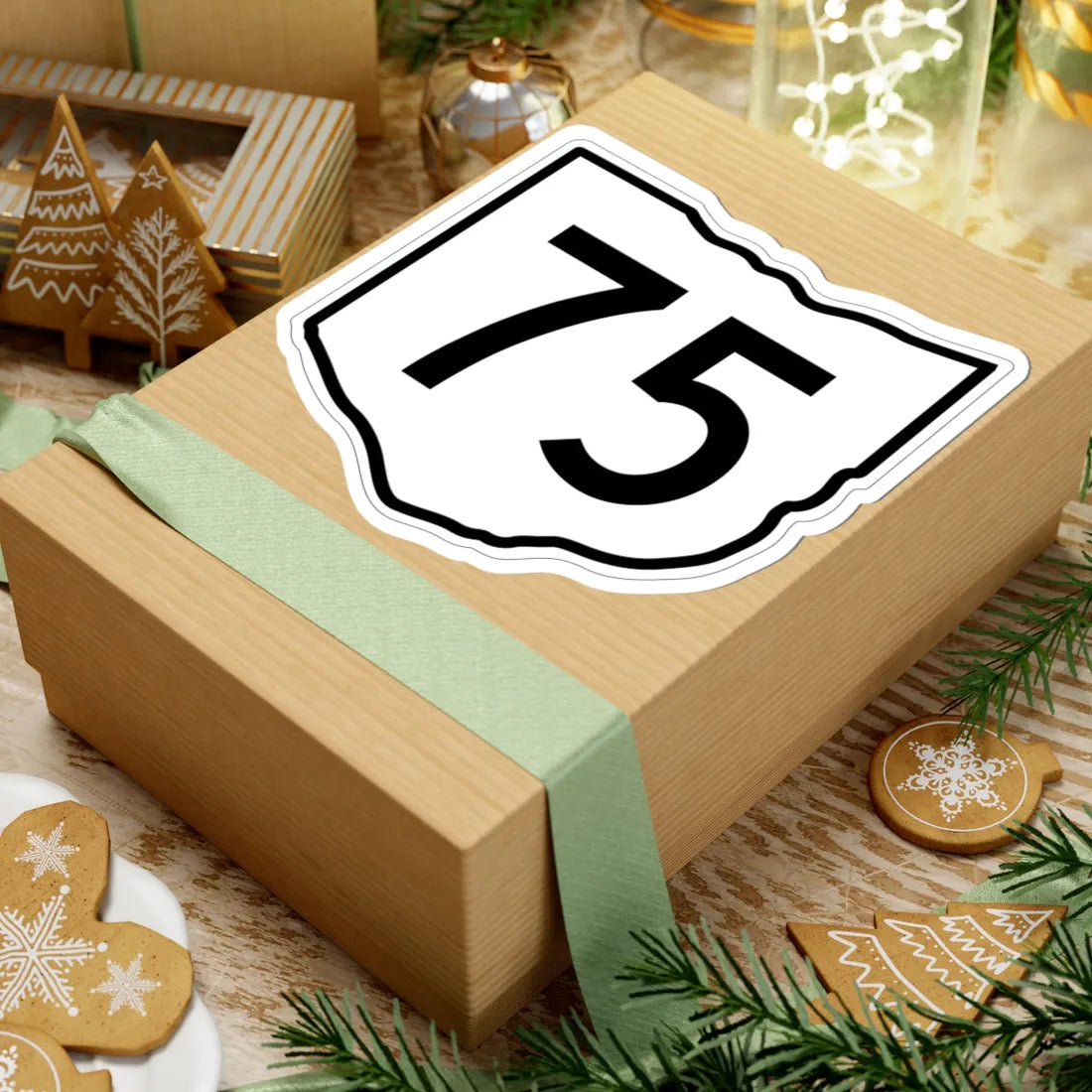 OH-75 1960 (Ohio) (Road Sign) STICKER Vinyl Kiss-Cut Decal - The Sticker Space