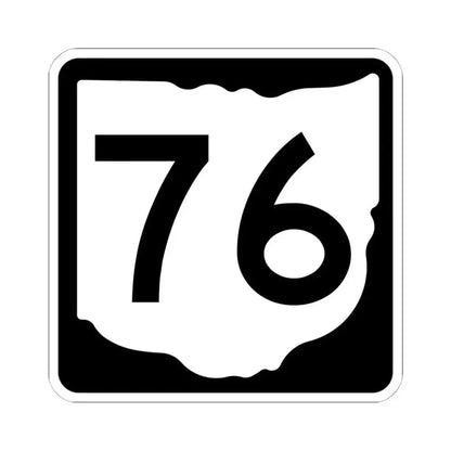 OH-76 (Ohio) (Road Sign) STICKER Vinyl Kiss-Cut Decal 6 Inch White - The Sticker Space