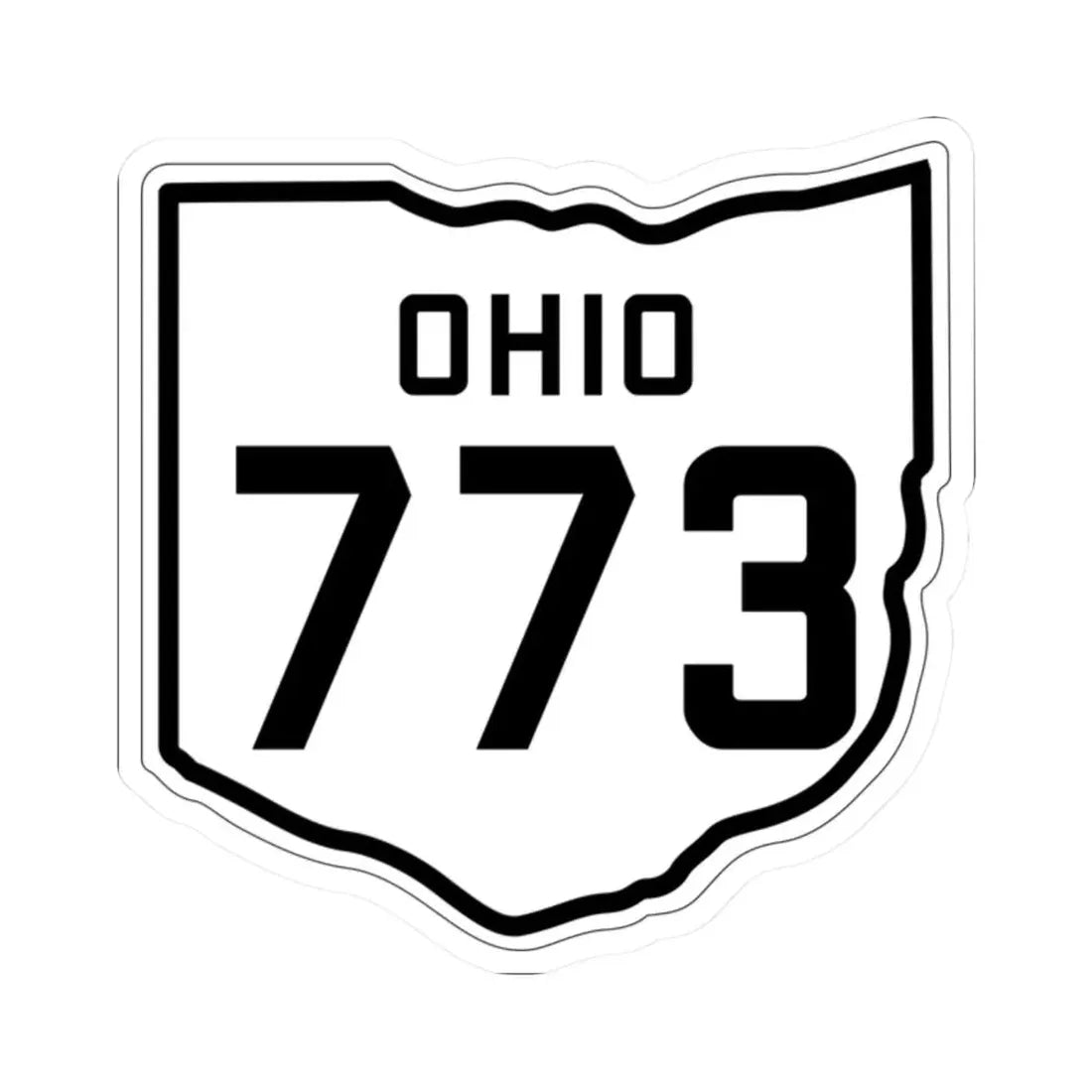 OH-773 1927 (Ohio) (Road Sign) STICKER Vinyl Kiss-Cut Decal 2 Inch White - The Sticker Space