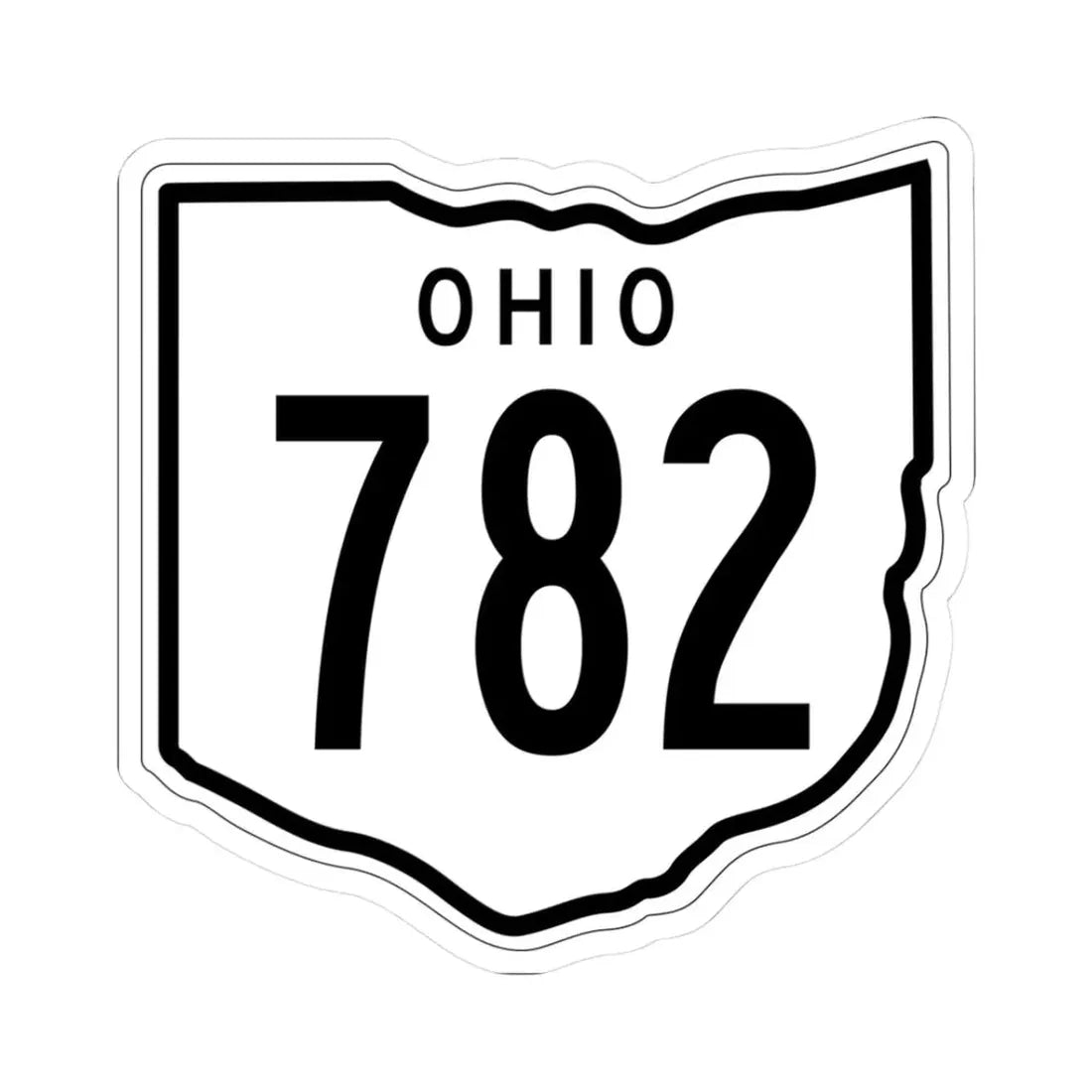 OH-782 1948 (Ohio) (Road Sign) STICKER Vinyl Kiss-Cut Decal 3 Inch White - The Sticker Space