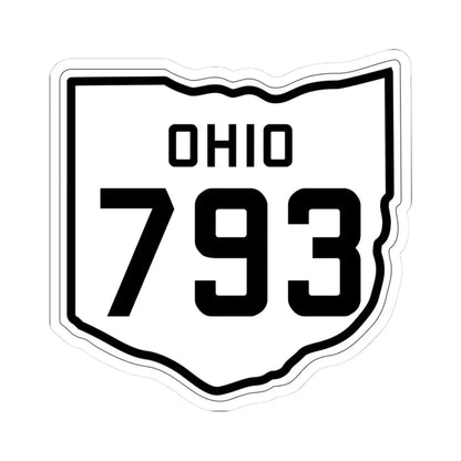 OH-793 1927 (Ohio) (Road Sign) STICKER Vinyl Kiss-Cut Decal 3 Inch White - The Sticker Space