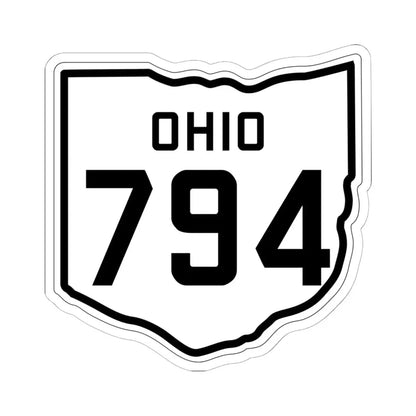 OH-794 1927 (Ohio) (Road Sign) STICKER Vinyl Kiss-Cut Decal 6 Inch White - The Sticker Space