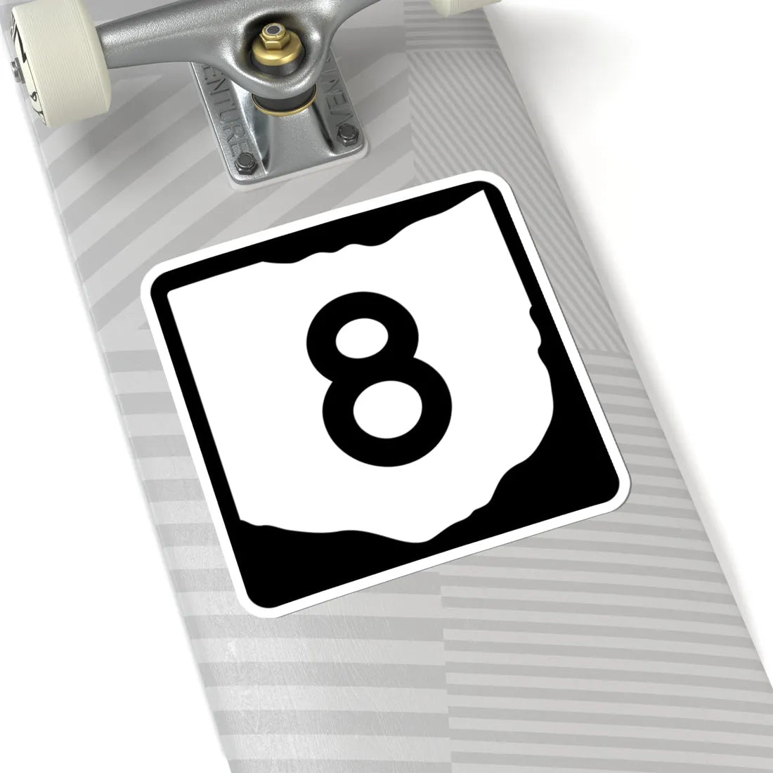 OH-8 (Ohio) (Road Sign) STICKER Vinyl Kiss-Cut Decal - The Sticker Space