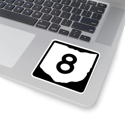 OH-8 (Ohio) (Road Sign) STICKER Vinyl Kiss-Cut Decal - The Sticker Space