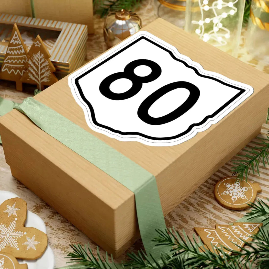 OH-80 1960 (Ohio) (Road Sign) STICKER Vinyl Kiss-Cut Decal - The Sticker Space