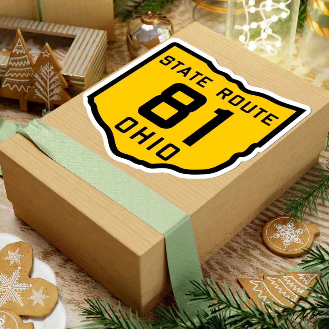 OH-81 1920 (Ohio) (Road Sign) STICKER Vinyl Kiss-Cut Decal - The Sticker Space