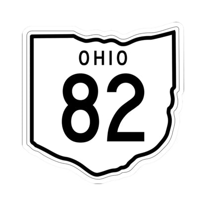 OH-82 1948 (Ohio) (Road Sign) STICKER Vinyl Kiss-Cut Decal 2 Inch White - The Sticker Space