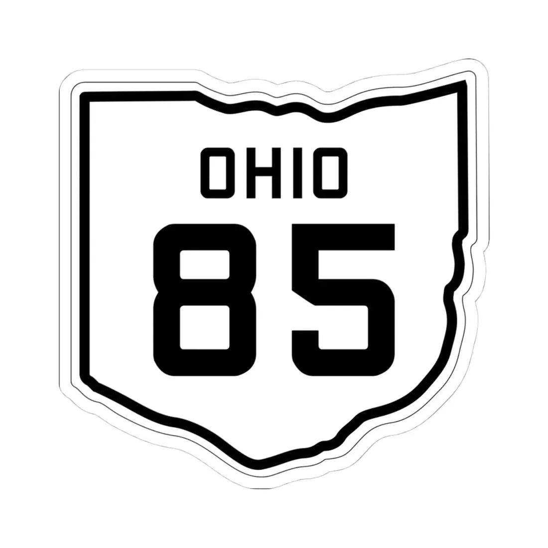 OH-85 1927 (Ohio) (Road Sign) STICKER Vinyl Kiss-Cut Decal 4 Inch White - The Sticker Space