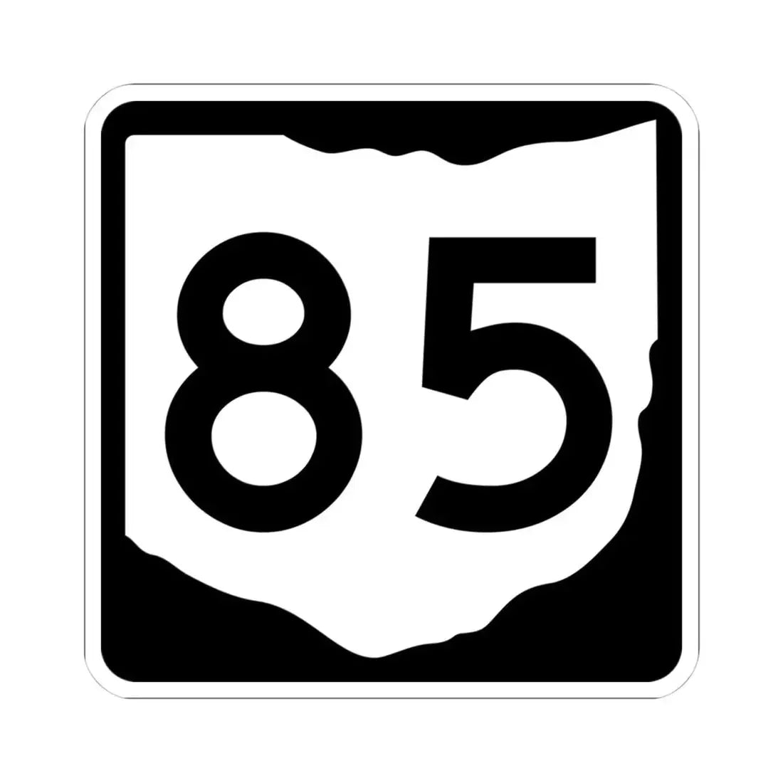 OH-85 (Ohio) (Road Sign) STICKER Vinyl Kiss-Cut Decal 4 Inch White - The Sticker Space