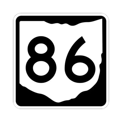 OH-86 (Ohio) (Road Sign) STICKER Vinyl Kiss-Cut Decal 6 Inch White - The Sticker Space
