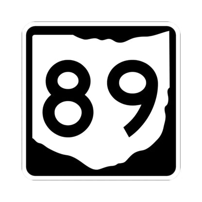 OH-89 (Ohio) (Road Sign) STICKER Vinyl Kiss-Cut Decal 2 Inch White - The Sticker Space