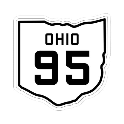 OH-95 1927 (Ohio) (Road Sign) STICKER Vinyl Kiss-Cut Decal 3 Inch White - The Sticker Space