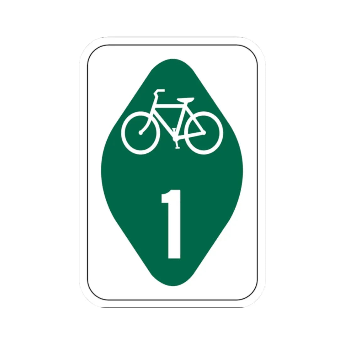 OH Bike 1 (Ohio) (Road Sign) STICKER Vinyl Kiss-Cut Decal 2 Inch White - The Sticker Space