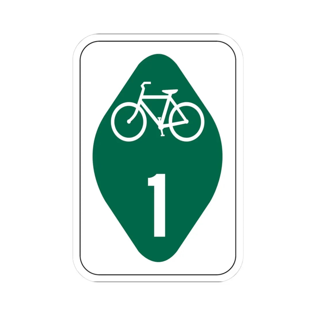 OH Bike 1 (Ohio) (Road Sign) STICKER Vinyl Kiss-Cut Decal 3 Inch White - The Sticker Space