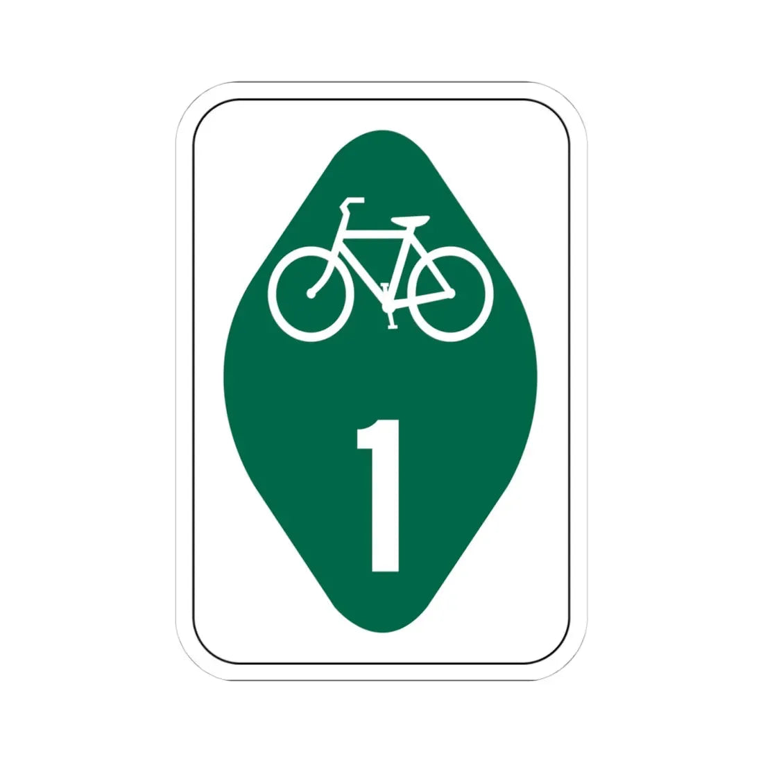 OH Bike 1 (Ohio) (Road Sign) STICKER Vinyl Kiss-Cut Decal 4 Inch White - The Sticker Space