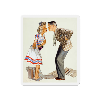 Oh, Come Now...Save that Energy for the War, 1942 (Magazine Illustration) Refrigerator Magnet-5" x 5"-The Sticker Space