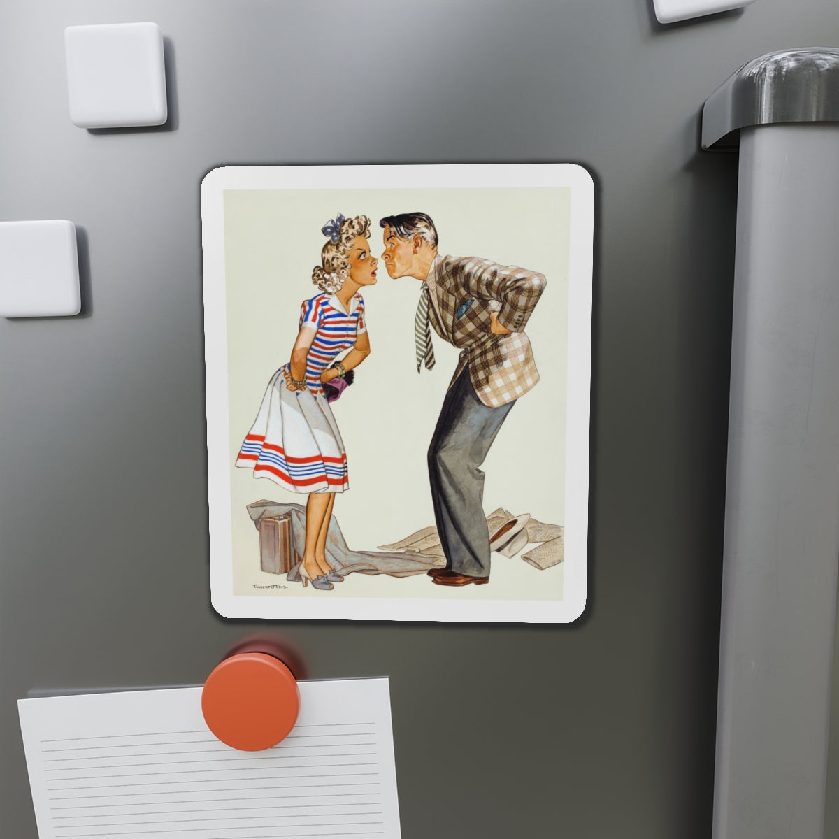 Oh, Come Now...Save that Energy for the War, 1942 (Magazine Illustration) Refrigerator Magnet-The Sticker Space