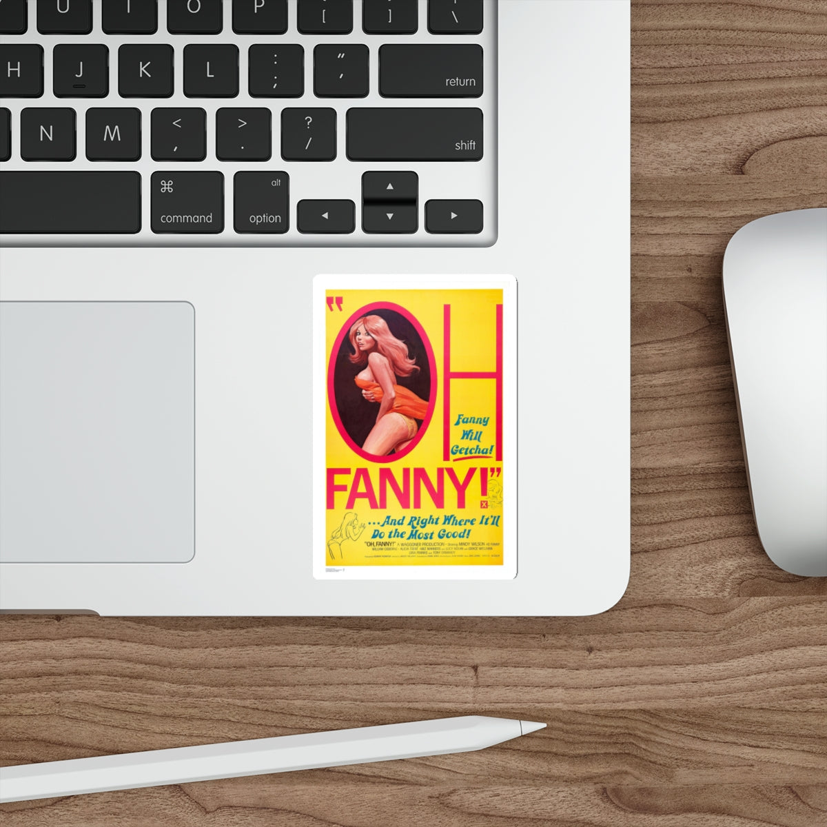 OH FANNY! 1971 Movie Poster STICKER Vinyl Die-Cut Decal-The Sticker Space