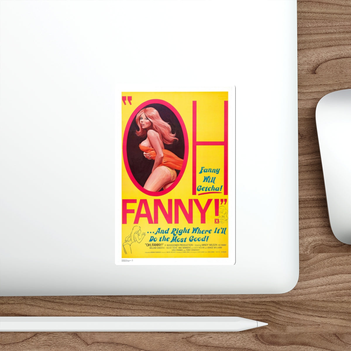 OH FANNY! 1971 Movie Poster STICKER Vinyl Die-Cut Decal-The Sticker Space