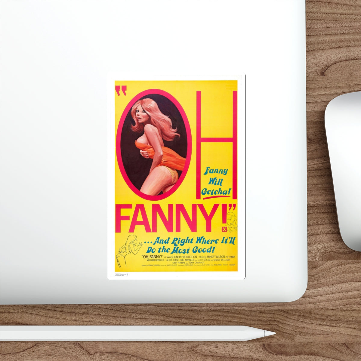 OH FANNY! 1971 Movie Poster STICKER Vinyl Die-Cut Decal-The Sticker Space