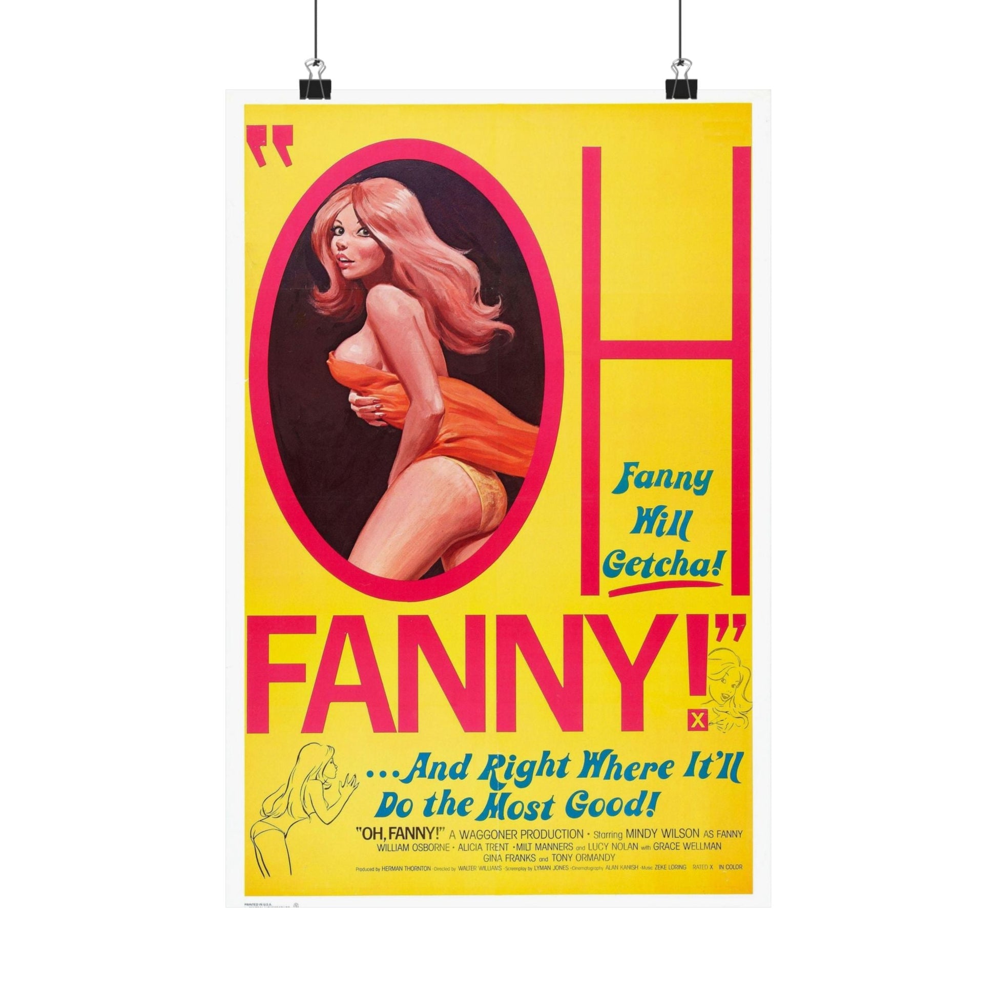 OH FANNY! 1971 - Paper Movie Poster-12″ x 18″-The Sticker Space