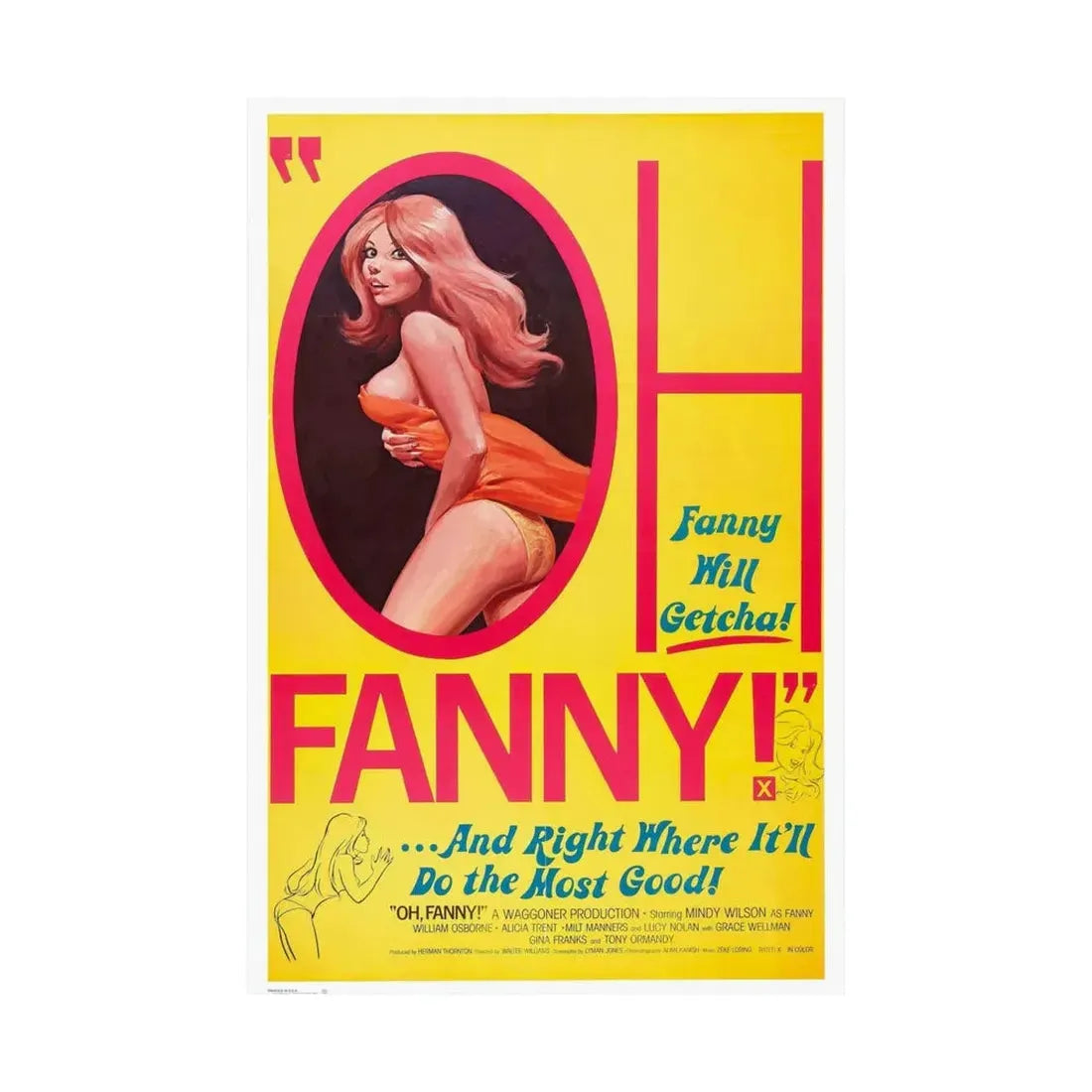 OH FANNY! 1971 - Paper Movie Poster - The Sticker Space