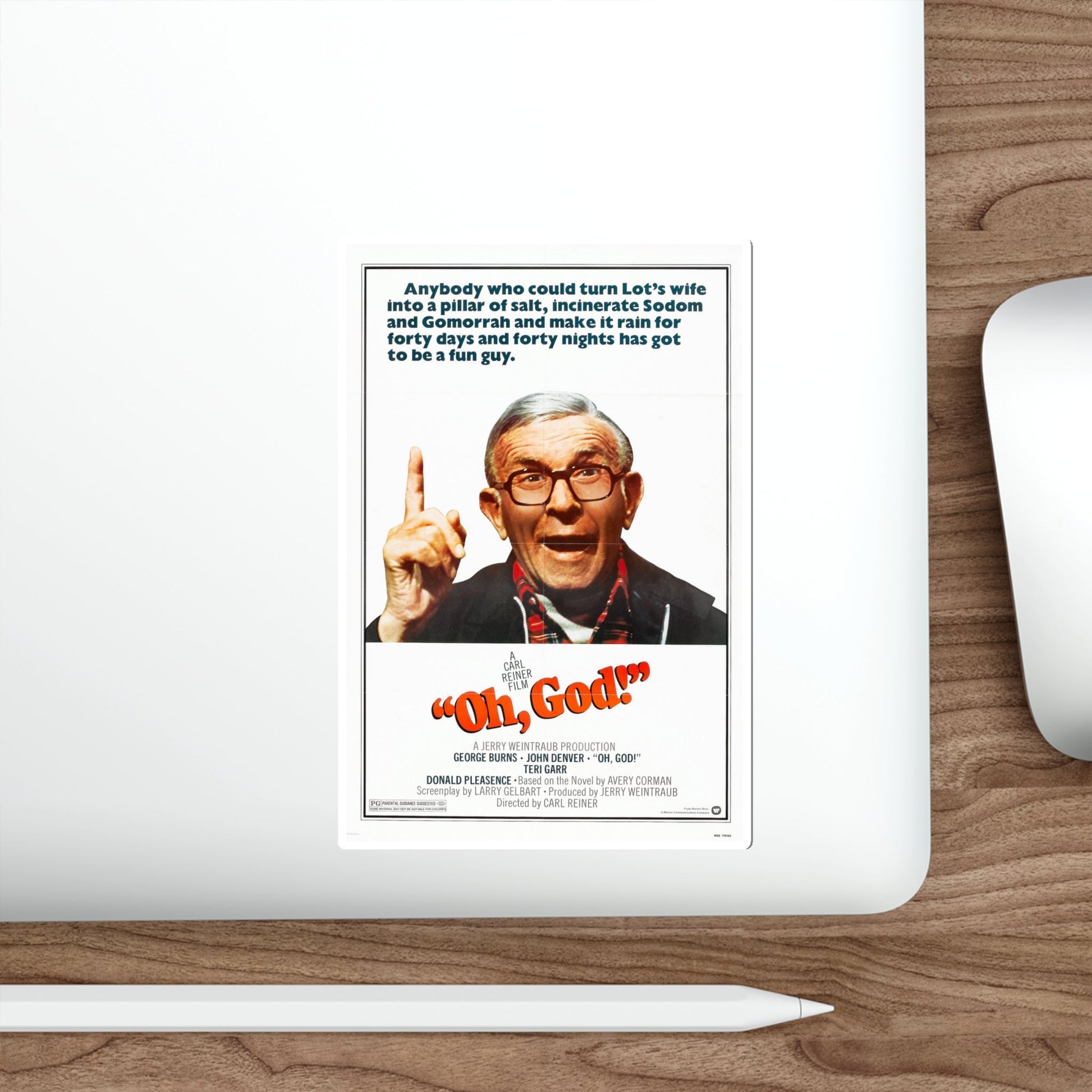 Oh God 1977 Movie Poster STICKER Vinyl Die-Cut Decal-The Sticker Space