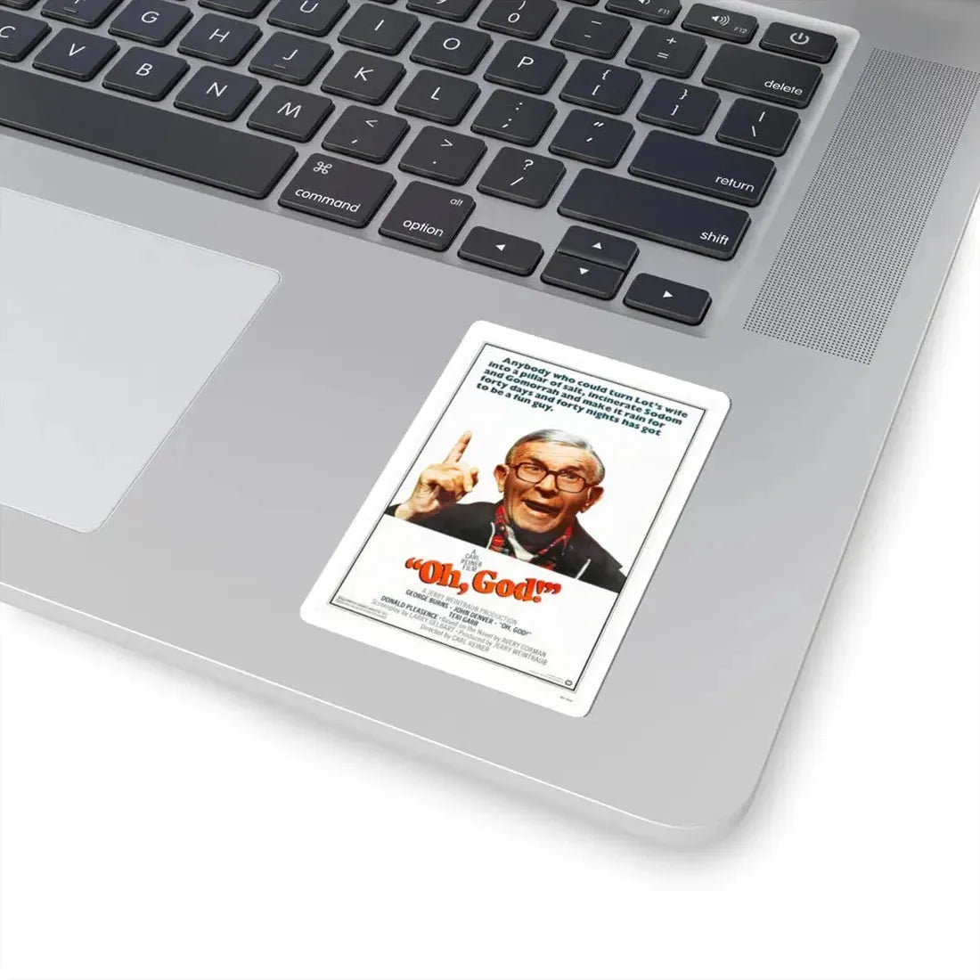 Oh God 1977 Movie Poster - STICKER Vinyl Kiss-Cut Decal - The Sticker Space