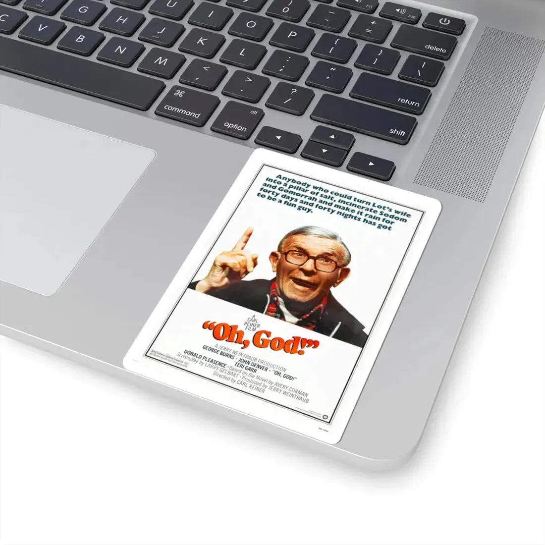 Oh God 1977 Movie Poster - STICKER Vinyl Kiss-Cut Decal - The Sticker Space