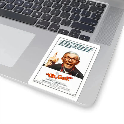 Oh God 1977 Movie Poster - STICKER Vinyl Kiss-Cut Decal - The Sticker Space