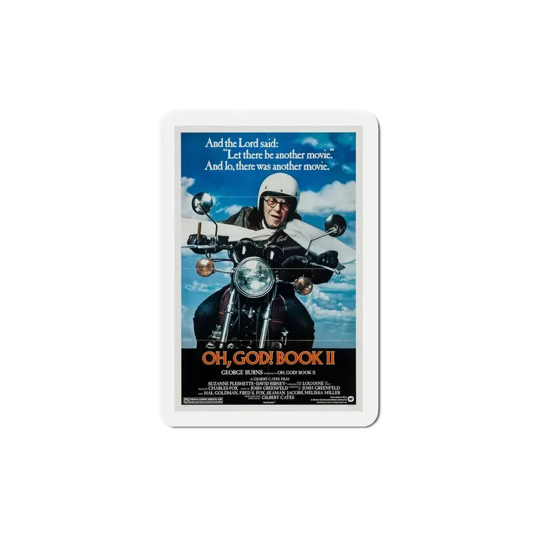 Oh, God! Book II 1980 Movie Poster Refrigerator Magnet 6 Inch - The Sticker Space