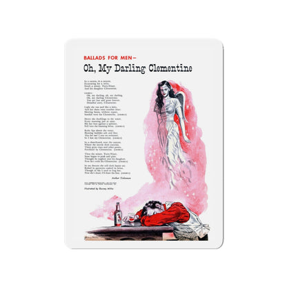 Oh, My Darling Clementine, Cavalier, March 1953 (Magazine Illustration) Refrigerator Magnet-3" x 3"-The Sticker Space