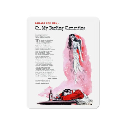 Oh, My Darling Clementine, Cavalier, March 1953 (Magazine Illustration) Refrigerator Magnet - The Sticker Space