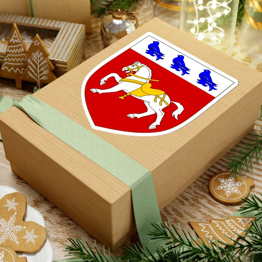 OHalloran arms no lizard crest (Ireland) (Coat of Arms) STICKER Vinyl Kiss-Cut Decal - The Sticker Space