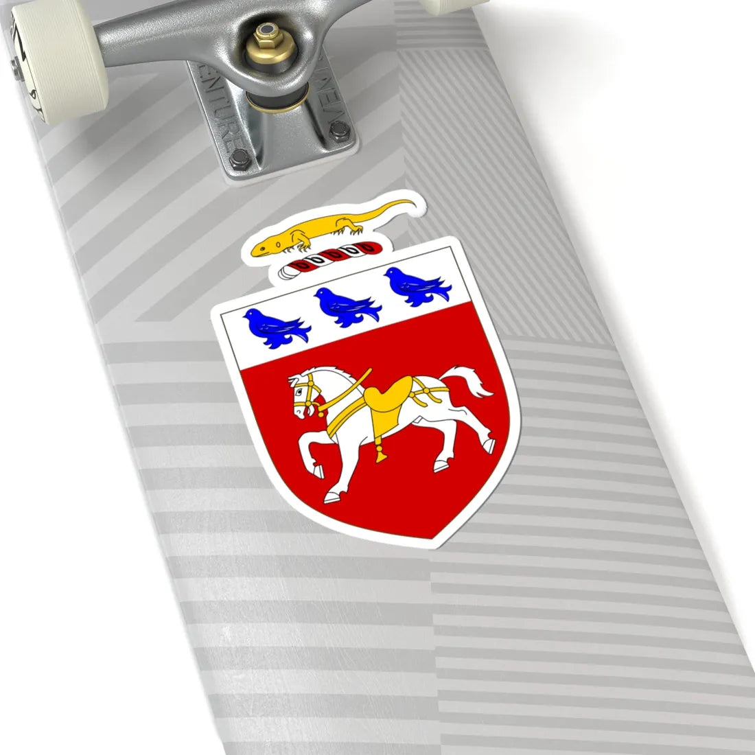 OHalloran arms with lizard crest (Ireland) (Coat of Arms) STICKER Vinyl Kiss-Cut Decal - The Sticker Space