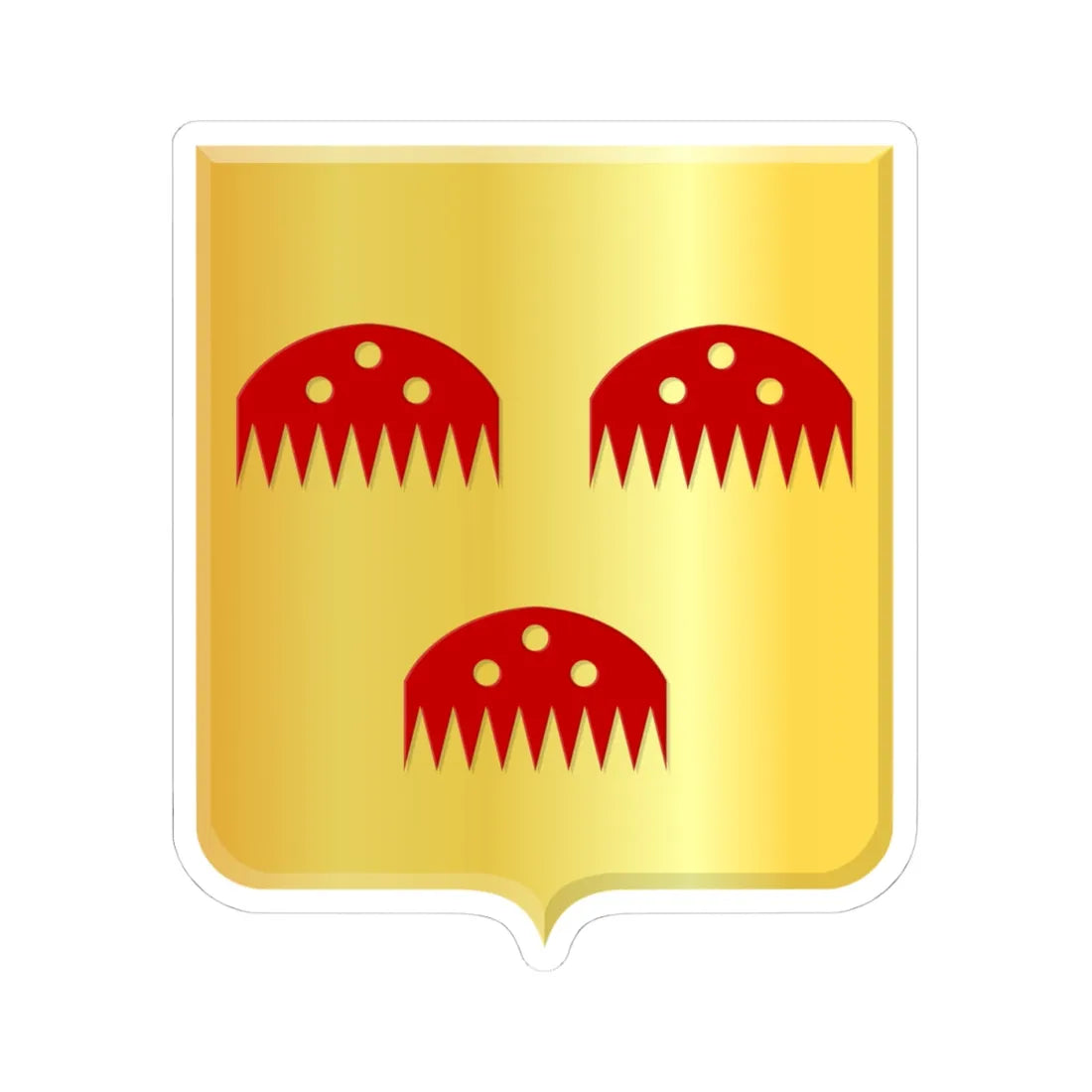 Ohey wapen (Belgium) (Coat of Arms) STICKER Vinyl Kiss-Cut Decal 4 Inch White - The Sticker Space