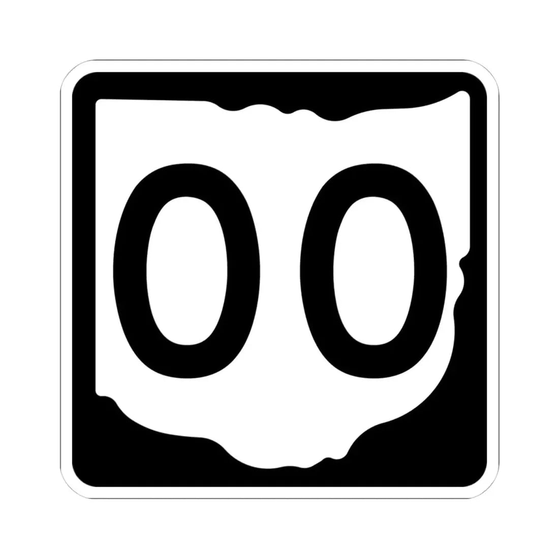 Ohio 2d template (Ohio) (Road Sign) STICKER Vinyl Kiss-Cut Decal 4 Inch White - The Sticker Space